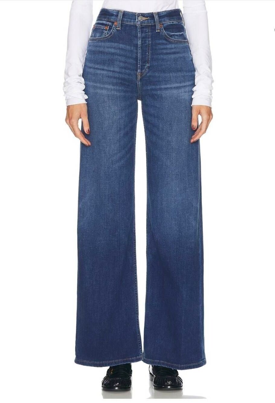 RE/DONE 70s Ultra High Rise Wide Leg Jeans Size 29